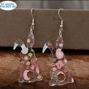 Floral Bunny Earrings